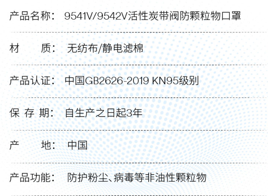 3MKN95口罩活性炭9542防异味装修防烟味(图3)